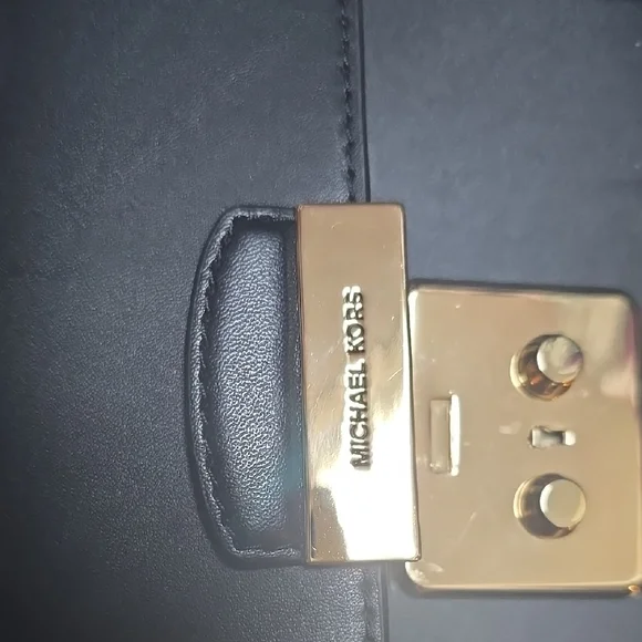 Michael Kors Black and Gold Crossbody Bag - Picture 3 of 8